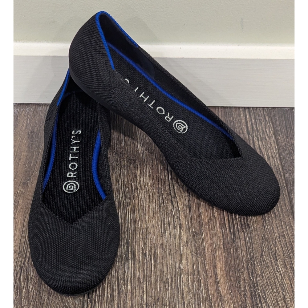 Rothy's Black Slip-On Loafers with Minimalist Design